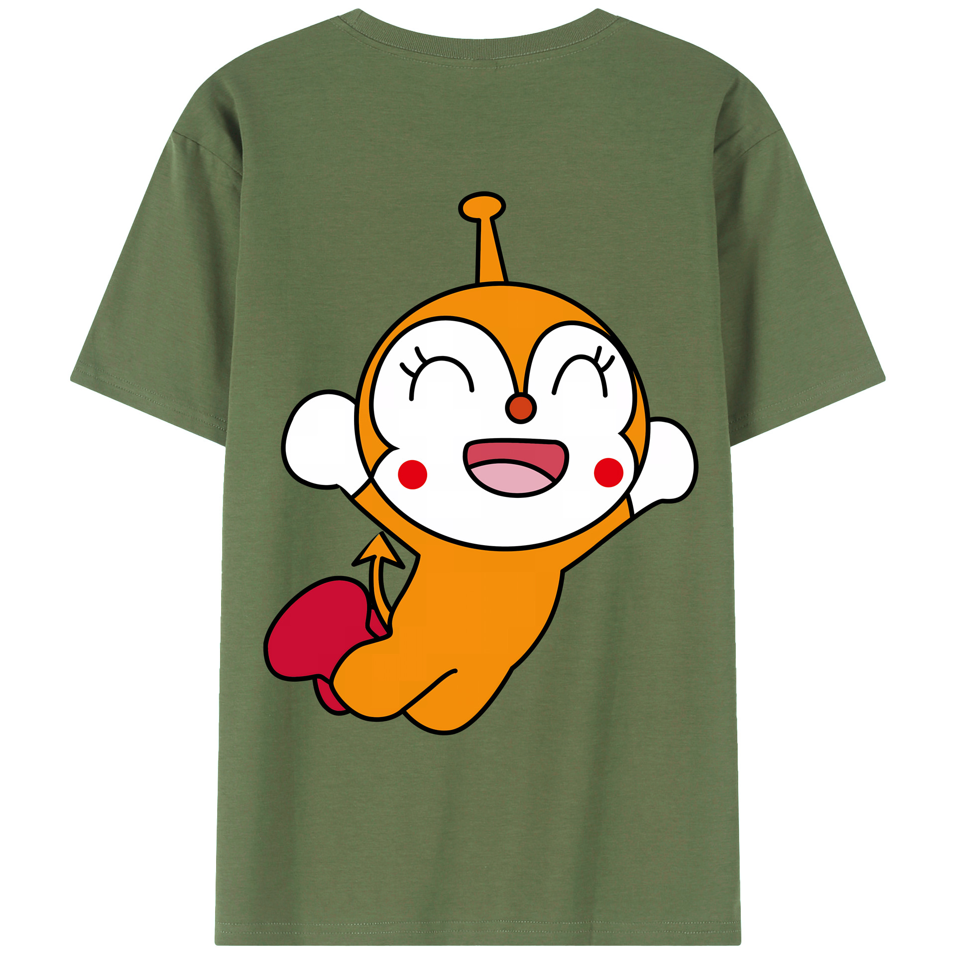 （画像用） アンパンマン Anpanman 綿100％ メンズ半袖Tシャツ（バックプリント） 通気性